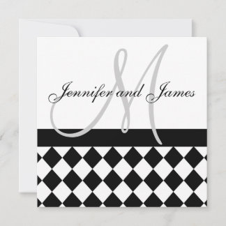 El monograma de la invitación de la boda nombra al