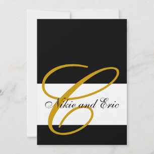 El monograma de la invitación de la boda nombra el