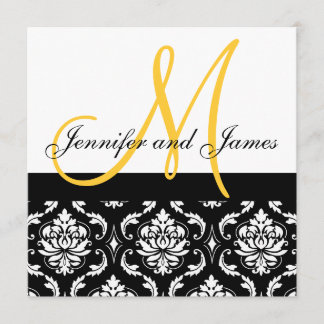 El monograma de la invitación de la boda nombra el