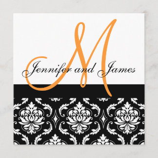 El monograma de la invitación de la boda nombra el