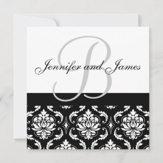 El monograma de la invitación de la boda nombra el