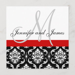 El monograma de la invitación de la boda nombra el