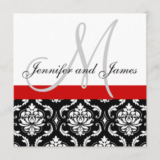 El monograma de la invitación de la boda nombra el