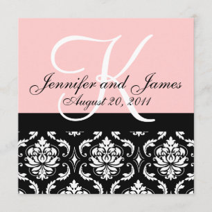 El monograma de la invitación de la boda nombra la