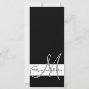 El monograma de la invitación del boda nombra