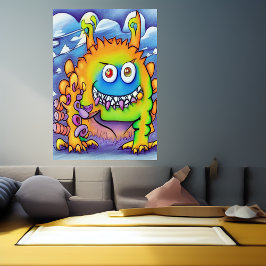 El monstruo amistoso | Poster de arte de IA