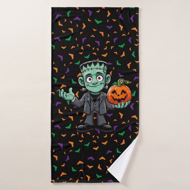 El monstruo del personalizado Frankenstein (Toalla de baño)