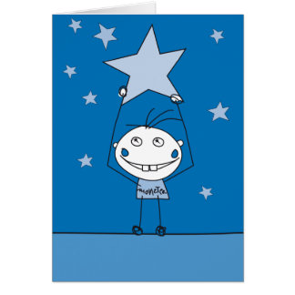 el monstruo feliz azul está cogiendo una estrella