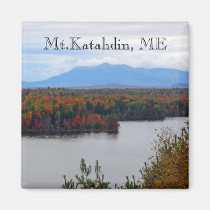 El Monte Katahdin En El Imán Otoño