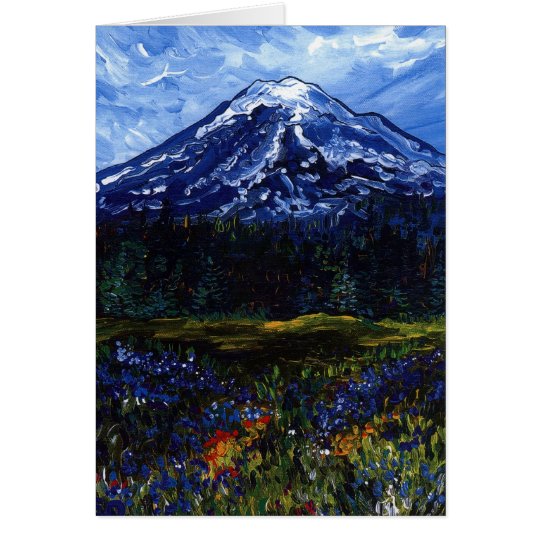 El Monte Rainier Tarjeta De Felicitación