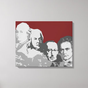 El monte Rushmore de la impresión roja de la lona