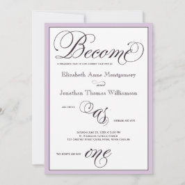 El morado se convierte en una invitación a la boda