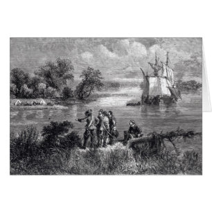 El Moravians que asciende el Delaware
