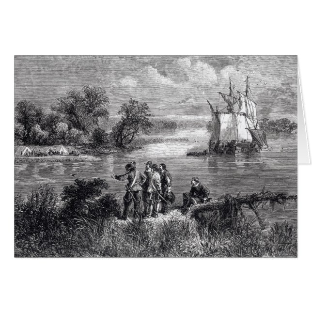 El Moravians que asciende el Delaware (Anverso (Horizontal))