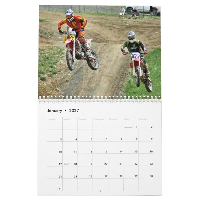 El motocrós del MX lucha el calendario (Jan 2027)