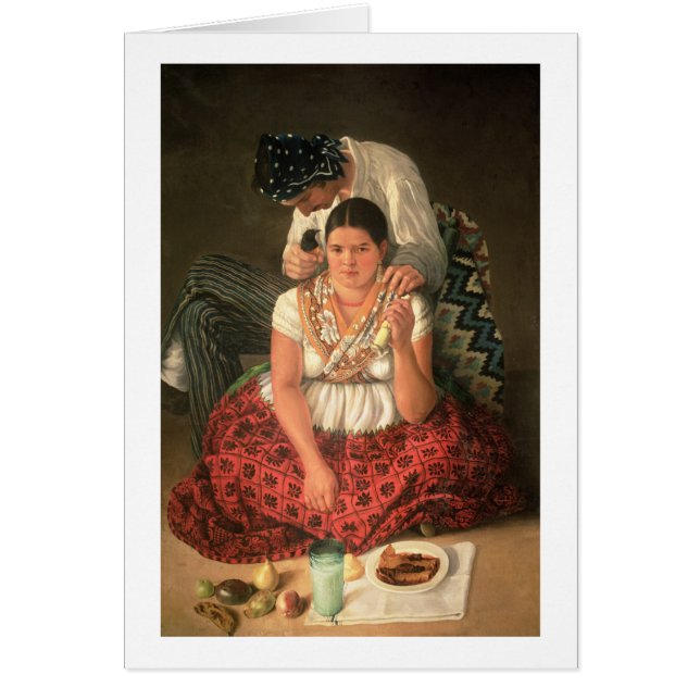 El muchacho y el chica gitanos, (aceite en lona) (Frente)