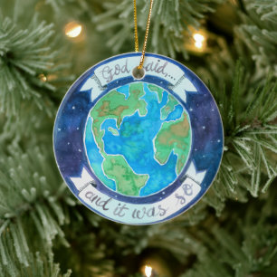 El mundo/creación - Ornamento jesse Tree Keepsake