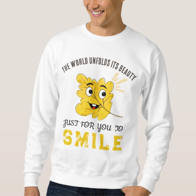 El Mundo Despliega Su Belleza Sudadera con Cuello  (Anverso)