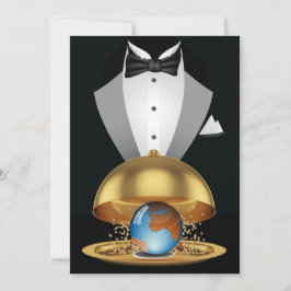 El mundo en una invitación a la carta de oro