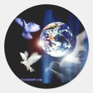 El mundo entero en sus manos dios y pegatina de la