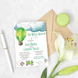 ¡El Mundo Espera! Invitación de Baby Shower