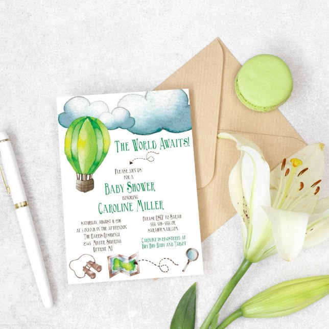 ¡El Mundo Espera! Invitación de Baby Shower (Subido por el creador)