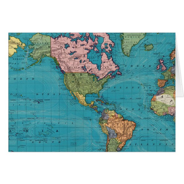 El mundo, la proyección de Mercator (Anverso (Horizontal))