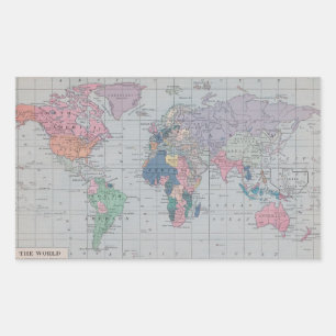 El mundo - Pegatinas de mapas de la época