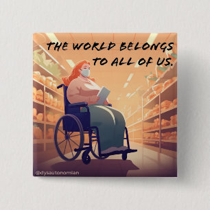 el mundo pertenece a todos nosotros botón