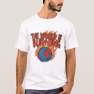 EL MUNDO SE ESTÁ QUEMANDO - Camiseta Grunge Crisis