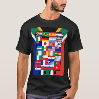 El mundo señala la camiseta oscura básica del