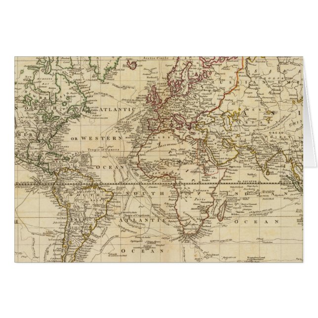 El mundo sobre la proyección de Mercator (Anverso (Horizontal))