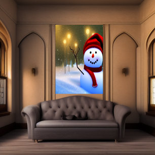 El muñeco de nieve   Poster de arte de IA