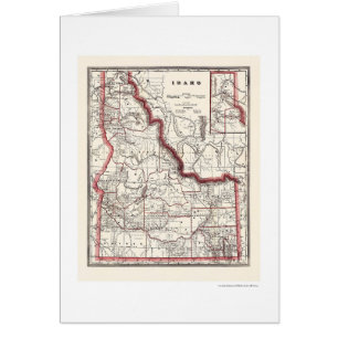 El municipio de Idaho y mapa 1896 del ferrocarril