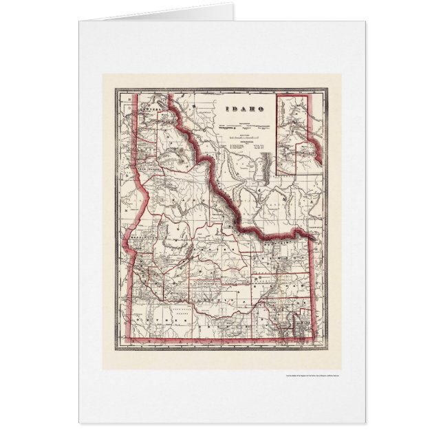 El municipio de Idaho y mapa 1896 del ferrocarril (Frente)