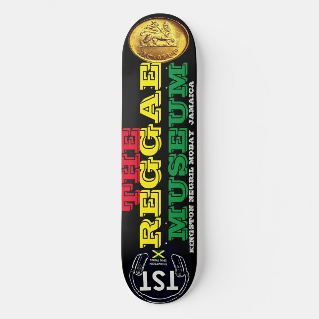 EL MUSEO DE REGGAE  8 1/2" Tabla de Skateboard (Anverso)