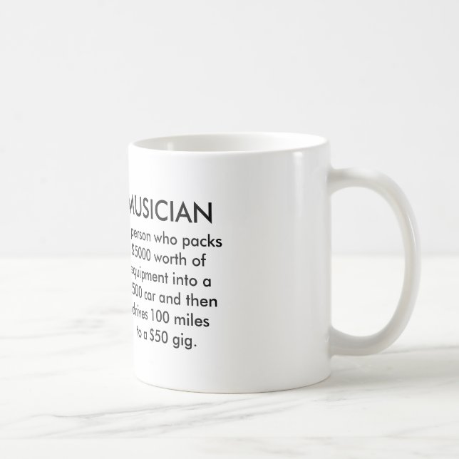El músico define la taza (Derecha)
