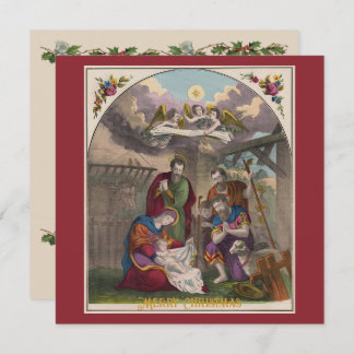 El nacimiento de la tarjeta plana de Jesucristo