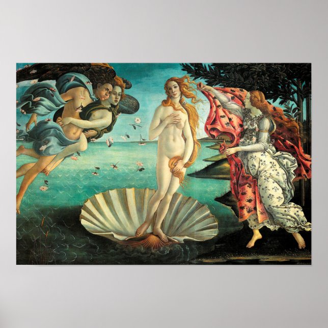 El nacimiento de Venus - Arte clásico de Botticell (Frente)