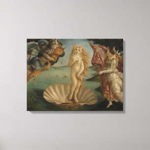 El nacimiento de Venus gatos parodia arte renacent