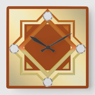 El naranja quemado entonó el reloj de pared