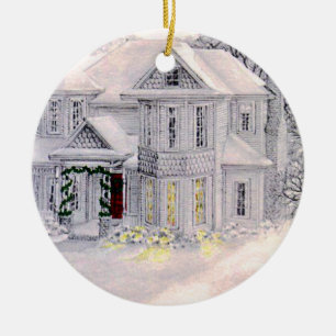 El navidad casero es donde está ornamento el