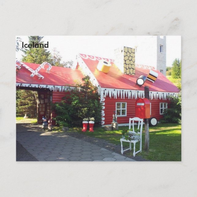 El navidad contiene cerca de Akureyri, Islandia (Anverso)