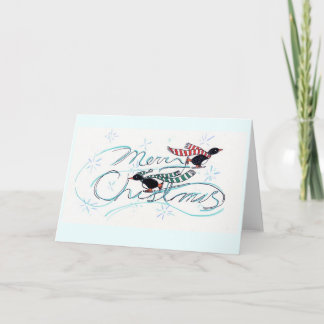 El navidad de los pingüinos del patinaje de hielo