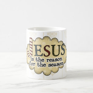 El navidad Jesús del vintage es la taza de café