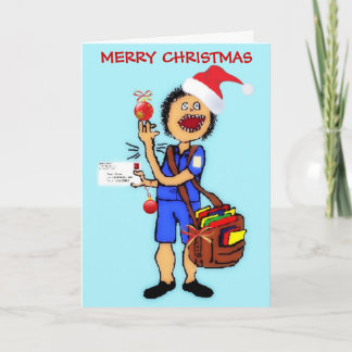 El navidad le agradece cartero