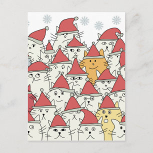 El navidad modela con muchos gatos divertidos