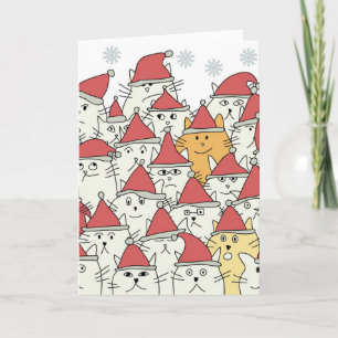 El navidad modela con muchos gatos divertidos