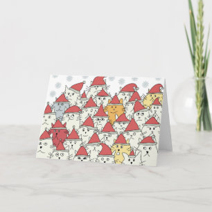 El navidad modela con muchos gatos divertidos