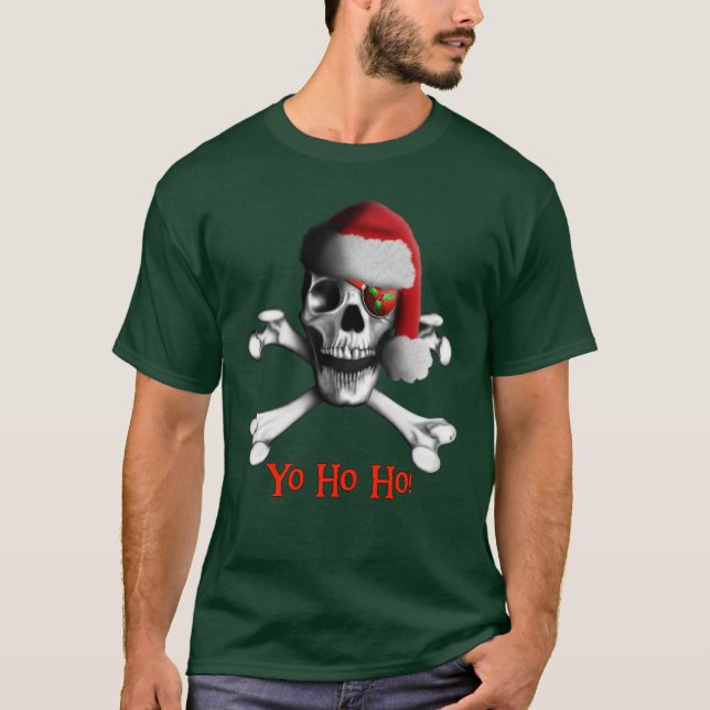 El navidad piratea la camisa oscura (Anverso)